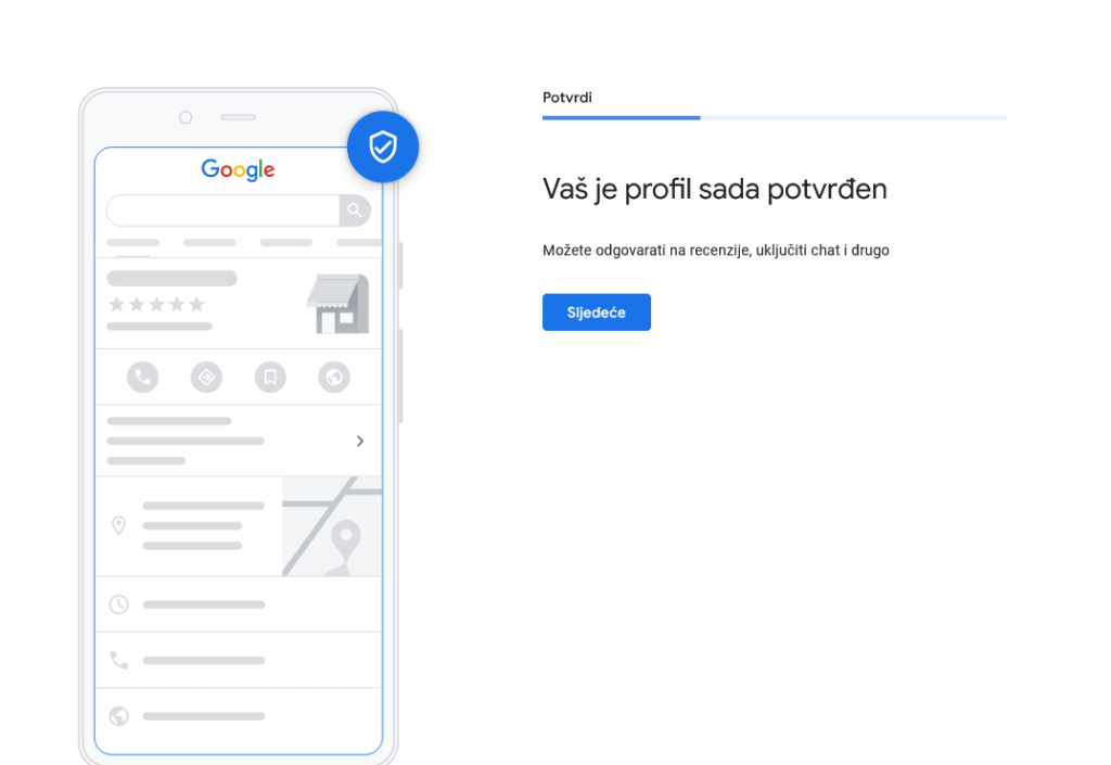 obavijest o potvrđenom profilu