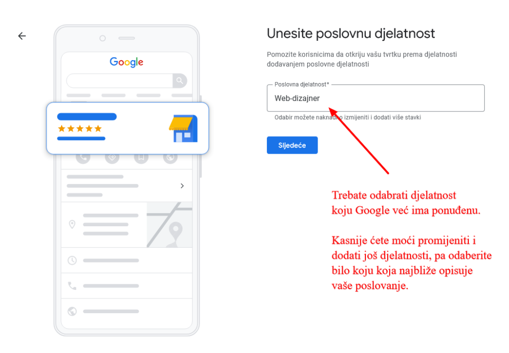 Odabir poslovnih djelatnosti tvrtke